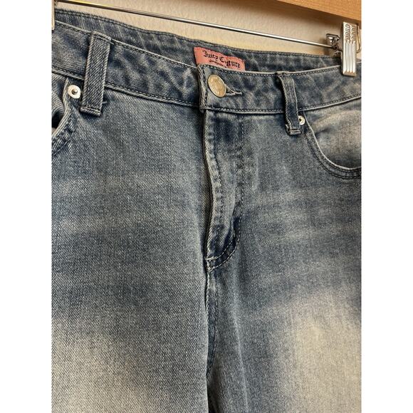 Juicy Couture Jeans 5/27 Stretch Y2K Bedazzled Juicy Wide Leg - Picture 8 of 10